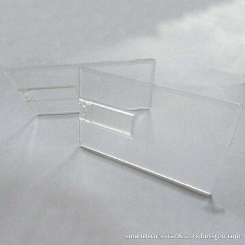 Transparent Card USB Flash Drives with 64MB-128GB Capacity